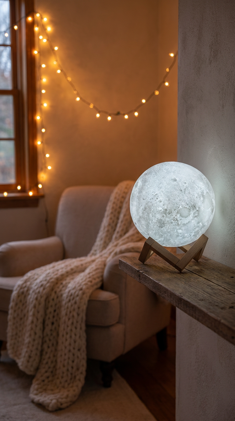 Desk lamp EDM Moon White 3,7 V