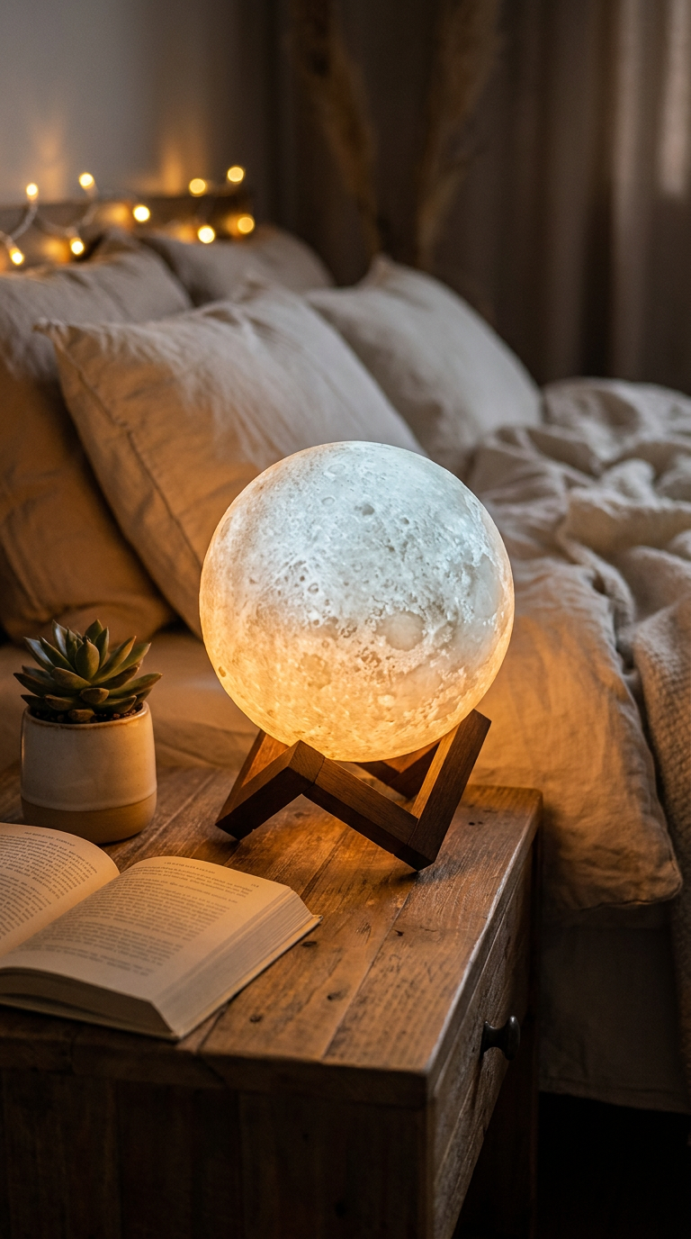 Desk lamp EDM Moon White 3,7 V